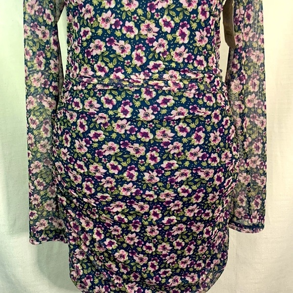 Altar'd State Floral Long Sleeve Bodycon Dress- NWT - Picture 4 of 16